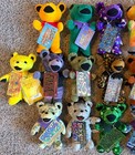 Vintage Liquid Blue Grateful Dead Beanie Bears Collection Plush Doll - Lot Of 16