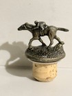 Blanton   s Bourbon Whiskey Cork Bottle Stopper Race Horse Jockey 2nd Letter    n    
