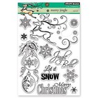 New Penny Black Rubber Stamp Set Merry Jingle Christmas Winter Free Usa Ship