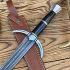 18  Hand Forged Warrior Battle Ready Short Sword Damascus Steel Sword W sheath