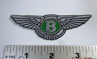 Bentley Iron-on Embroidered British Automotive Car Patch 3 5  Silver green black