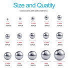 690 Piece 1-10mm 15 Sizes Metric Precision 304 Stainless Steel Assorted Loose
