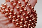 Large Copper Ball Chain 8mm Bead     15 Size   Various Bulk Lengths   Connectors