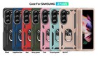 For Samsung Galaxy Z Fold 5 4 3 Shockproof Magnetic Hybrid Ring Stand Case Cover