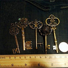 Old Vintage Antique Skeleton 12 Keys Large Small Bulk Necklace Pendant No Repeat