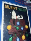  new  Vintage - J   P Coats Latch Hook -  silent Night Snoopy  - Kit   25074