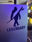 Legendary Sasquatch Surfboard Decal     Navy Blue Matte Vinyl Sticker