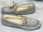 Ugg Women s Dakota Pewter Grey Suede Slippers Moccasin Us 9 Eu 40 Exc Con