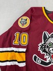 Chicago Wolves Jersey Size 56 Mic Authentic Ihl Team Issue Vintage Bauer  10