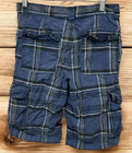 Kids Old Navy Cargo Shorts Blue Plaid Size 14 Boys