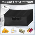 6 Pcs Money Bag With Lock And Zipper 11 X 5 5 Inches Lockable Storage Bag Cash A