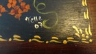 Pair Of Vintage Signed Tole Painted Wood Trays  15 x12  - 13 x10 