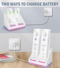 2pcs Rechargeable Battery Pack For Wii Wiiu Remote  Replacement Wii Conroller   