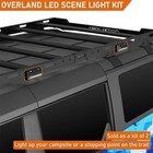 Pair Overland Led Scene Lights Camping Lights Universal Roof Rack Light Mount
