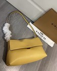 Coach Chelsea Shoulder Bag 30 Brass Vanilla Yellow Leather Cds58 Nwt  zj