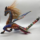 Large Oaxacan Alebrije  Colorful Wood Carving  Mexican Folk Art Sculpture-read
