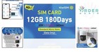 Data Sim Card 12gb 180 Days Lte Support For Cameras Router Hotspot Unlock Dev   