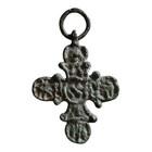 Ancient Byzantine Empire Bronze Christian Cross Pendant - Christian Artifact