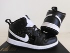 Nike Air Jordan 1 Mid Se  td  Black-white-black Speckle Sz 9c  av5172-001 