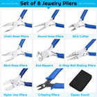 Jewelry Making Pliers Tools  8pcs Micro Jewelry Pliers Set For Jewelry Making Su