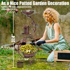 37  Vintage 3-in-1 Outdoor Pedestal Bird Bath Garden D  cor Feeder Planter Bronze