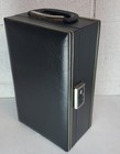 Vtg Faux Black Leather Travel Bar Cocktail Liquor Portable Mcm 60s Case Only