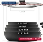 Wringkit 2 Pack Universal Lids For Pots Pans  Stainless Steel Replacement Frying