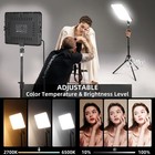 2x Led Video Light Kit Studio Dimmable Photo Tripod Photography Lighting