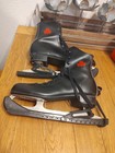 Vintage Figure Ice Skates Black Size 10 Us Canadian Logo Slm