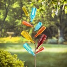 Glass Bottle Tree Garden Stake Wine Bottle Holder Outdoor Yard Art Decor 63 h