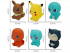 Set Of 6 Pokemon Bath Toys - Pikachu And Friends - Adorable Gift For Babies 