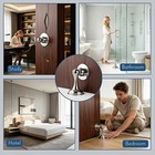 Magnetic Stainless Steel Door Stop Silver No Drill Screw Strong Wall Floor Mount