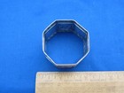 Antique Medallion Pattern Silverplate Napkin Ring-hexagonal-greek Key-as Is