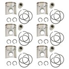 6x Piston   Ring Set 4089669 For 04-06 Dodge Ram 5 9l Cummins 24v Std Pins Clips