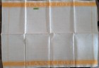 3 Vtg  100  Linen Kitchen Tea Towel Glass Cloth Ireland Ivory Yellow