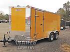 Brand New 2025 7x14 7 X 14 V-nosed Enclosed Cargo Concession Vending Trailer