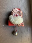1950s Santa Claus   Reindeer Christmas Nose Light Up Lapel Pin Brooch - Untested