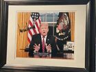 President Donald J  Trump Autographed Signed Oval Office 8x10 Photo Reprint