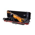 Crossrock Poly Carbon Oblong Case For 4 4 Full-size Violin-with Hygrometer-red