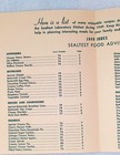 1949 Dorothy Dix Radio Show Promo   Sealtest Food Adviser Recipe Index Pamphlet