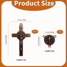 30 Pcs Rosary Cross And Crucifix Set With 15 Pcs 2 1inch Saint Benedict Medal   