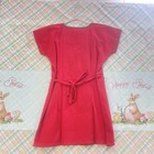 Handmade Mexican Embroidered Red Cotton-vestido Tradicional Mexicano Para Ni  a 