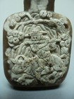 Fabulous Hand Carved 19th C  Chinese Agate stone Snuff Bottle  Man With Oxen