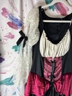 Renaissance Medieval Pirate Wench Dress Costume  size  Lace Velvet Gothic