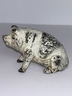 Vintage Antique 1920s Cast Iron Sitting Pig Coin Bank Heavy Metal