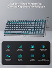 Mechanical Gaming Keyboard And Mouse  Led Backlit 98-key Floating Keycap   4 Dpi