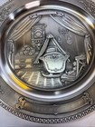 Wmf Zinn Pewter Plate Vintage Engraved Baby Plate Wall Plate