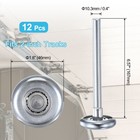 12pack 1 8  Steel Garage Door Rollers For 2  Track 7  Long Stem Roller Wheels