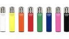 Clipper Classic 4 Pk Large Reusable Refillable Lighter Solid Colors Smoke  cl1-7