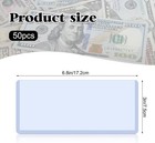 50 Pack Hard Plastic Money Bill Holder Top-loaded Currency Sleeves Display
